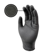 Nitril Einweghandschuhe EdgeGrip Handschuhe schwarz